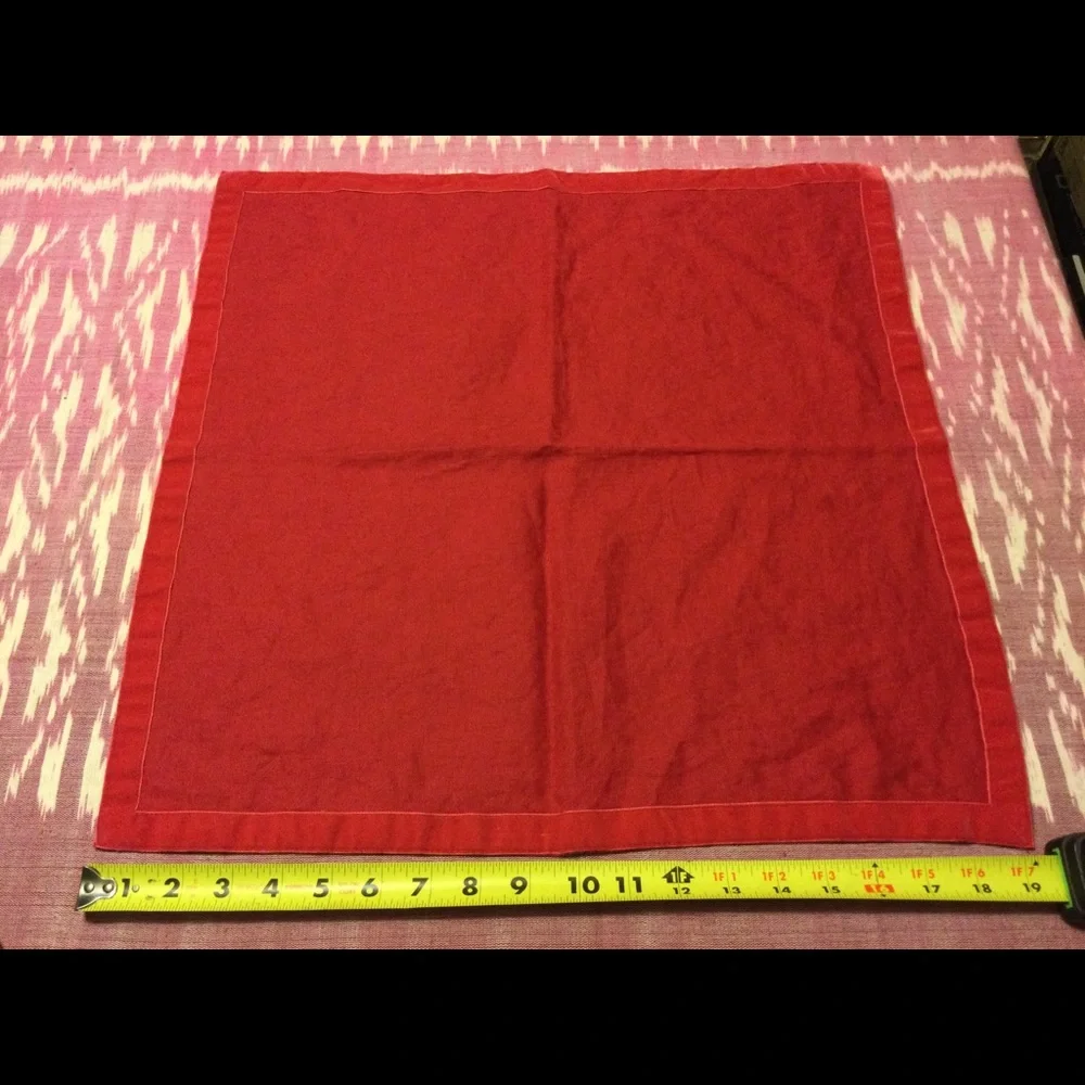4 Pottery Barn red napkins